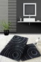 Mijölnir Wave - Black Juego de alfombras de baño acrílicas